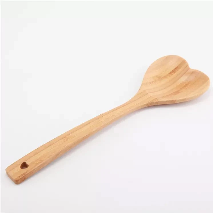 Custom Made Eco-Friendly Creative Heart Shaped Bamboo Spoons