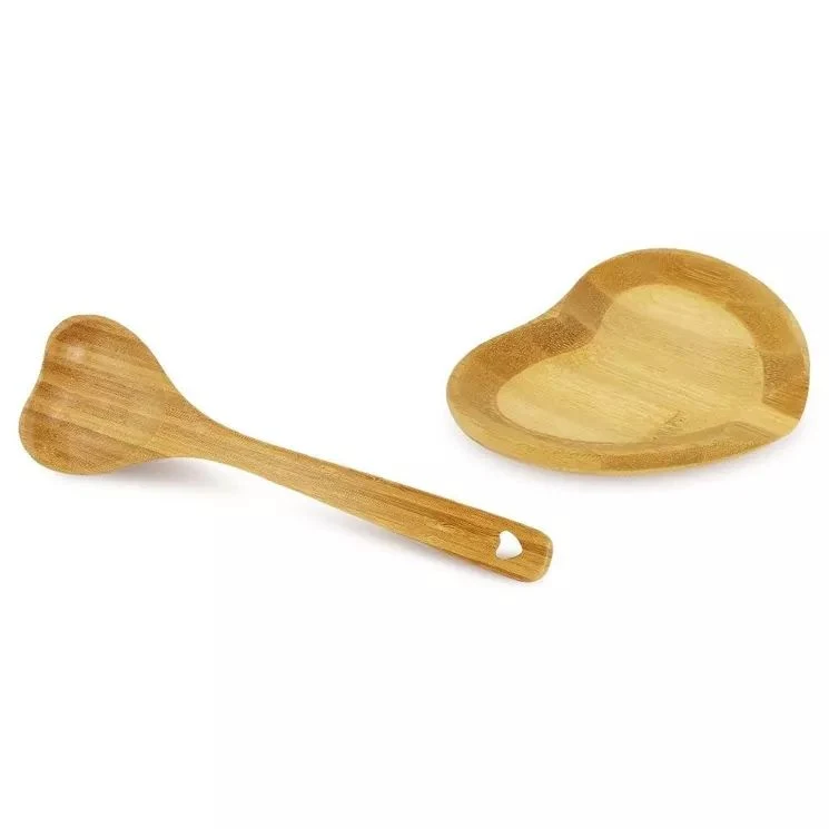 Custom Made Eco-Friendly Creative Heart Shaped Bamboo Spoons